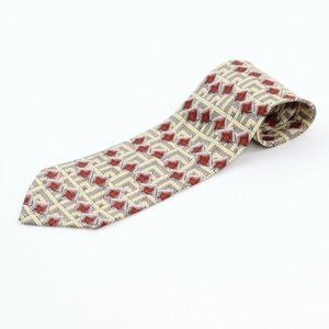 Barwyn Collection Cream Abstract Men's Neck Tie